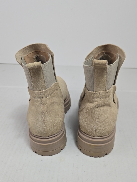 Steve Madden Moira Boutie Sand Suede Women's Sz 8 Combat Moto Chunky Casual - Picture 6 of 8